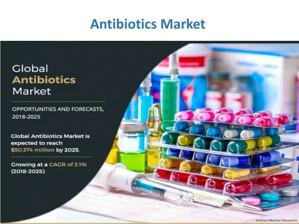 Antibiotics Market Expected to Witness a Sustainable Growth