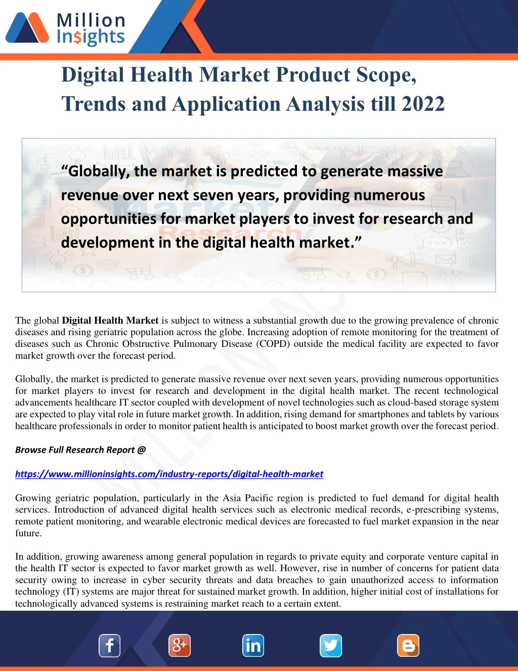 digital health market product scope trends