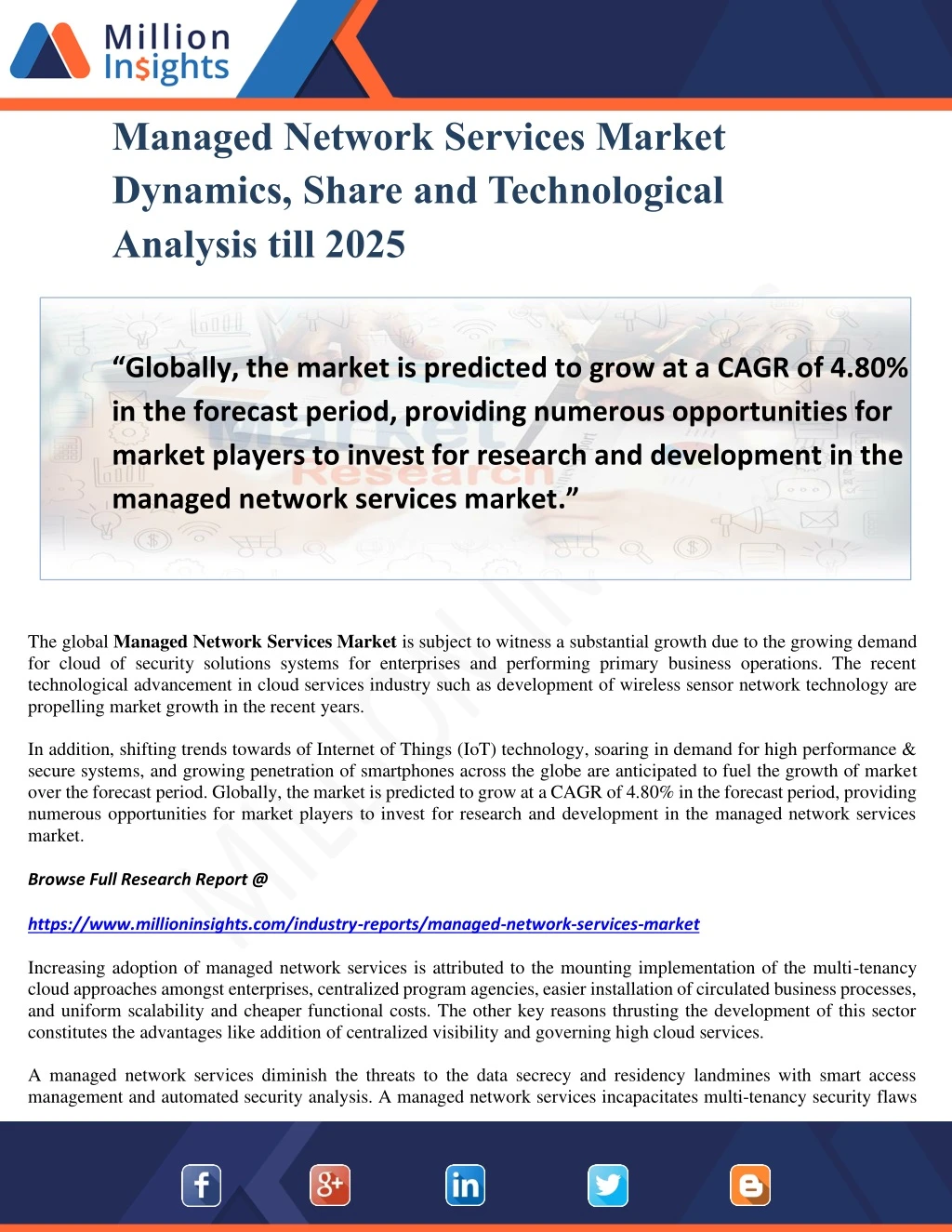 managed network services market dynamics share