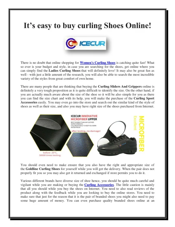 It’s easy to buy curling Shoes Online!