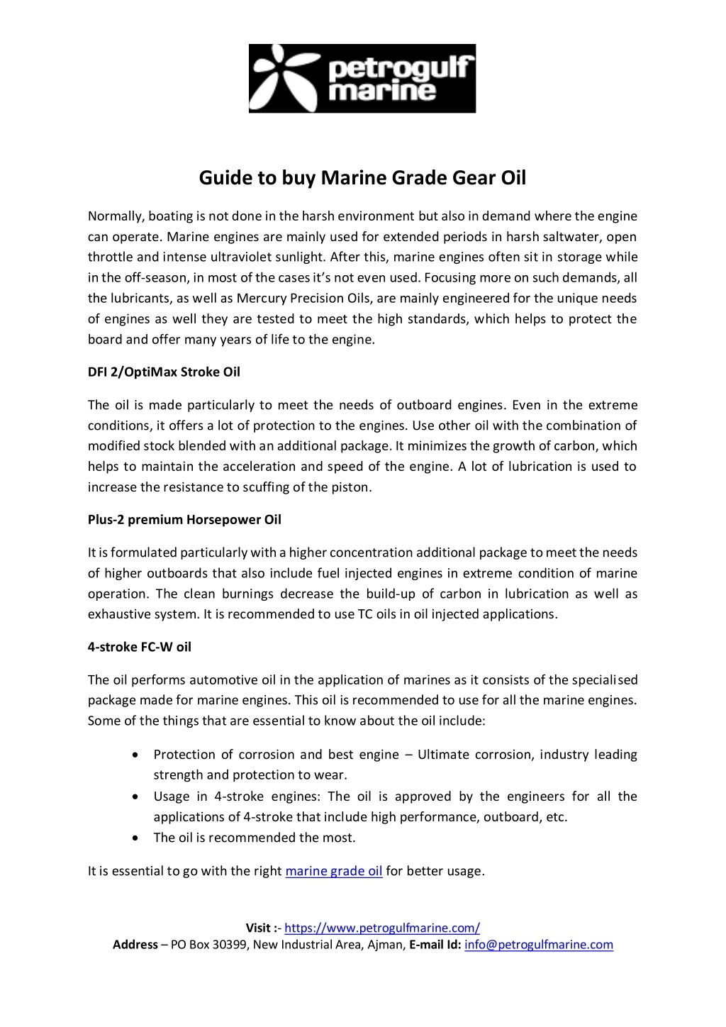 guide to buy marine grade gear oil