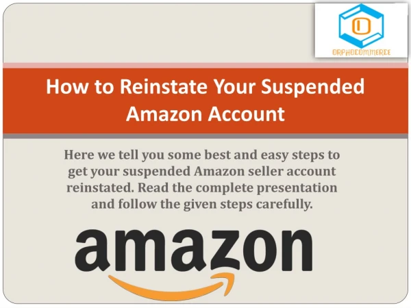 How to Reinstate Your Suspended Amazon Account - Orphocommerce