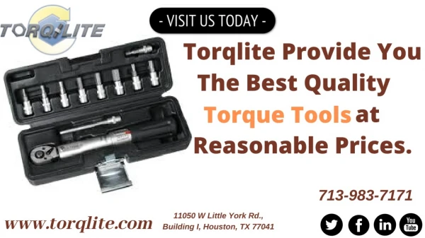 Torqlite Provide You The Best Quality Torque Toole at Reasonable Prices.