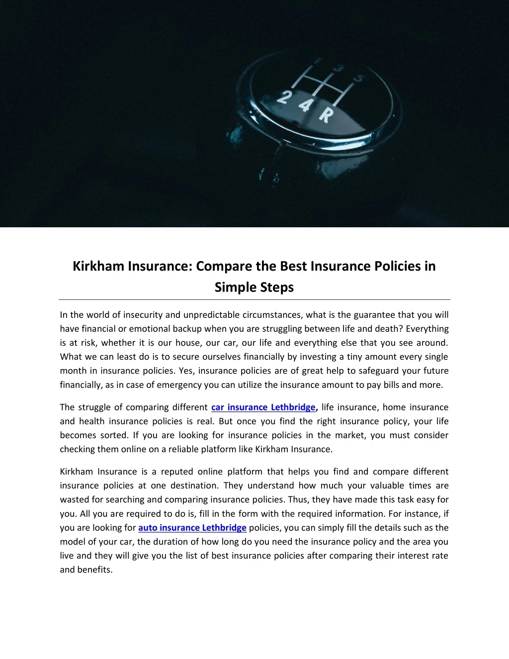 kirkham insurance compare the best insurance