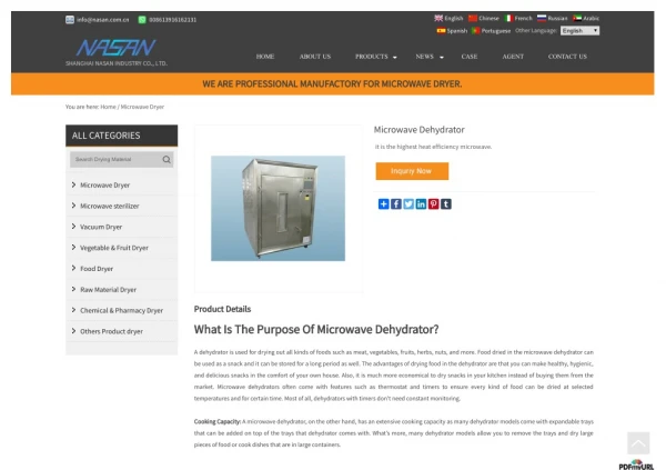 Buy Microwave Food Dehydrators Online From Nasandryer