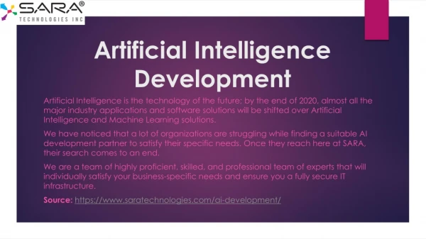 Artificial Intelligence Development Services