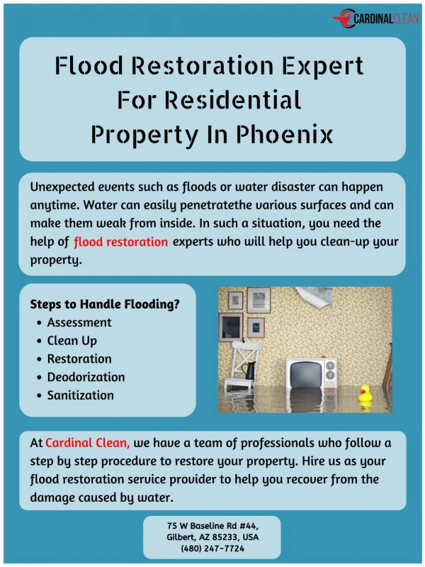 Flood Restoration Expert for Residential Property in Phoenix