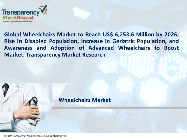 Global Wheelchairs Market to Gain a Value of US$ 6,253.6 Mn by 2026 - TMR