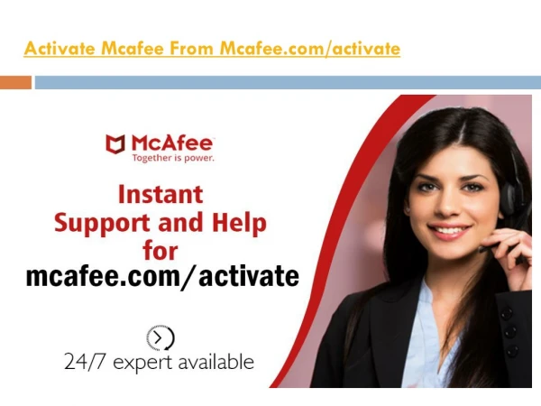 Activate mcafee from mcafee.com/activate