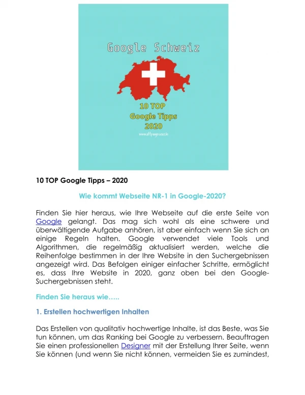 10 top google tipps 2020