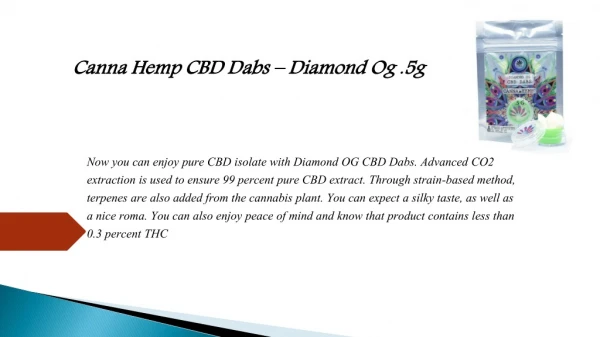 CANNA HEMP - CBD DABS - DIAMOND