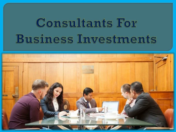 consultants for business investments