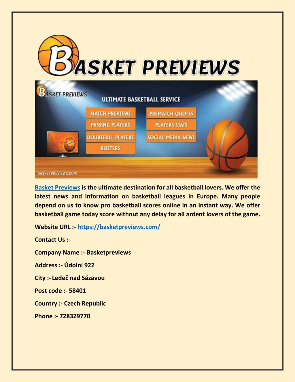 basket previews is the ultimate destination