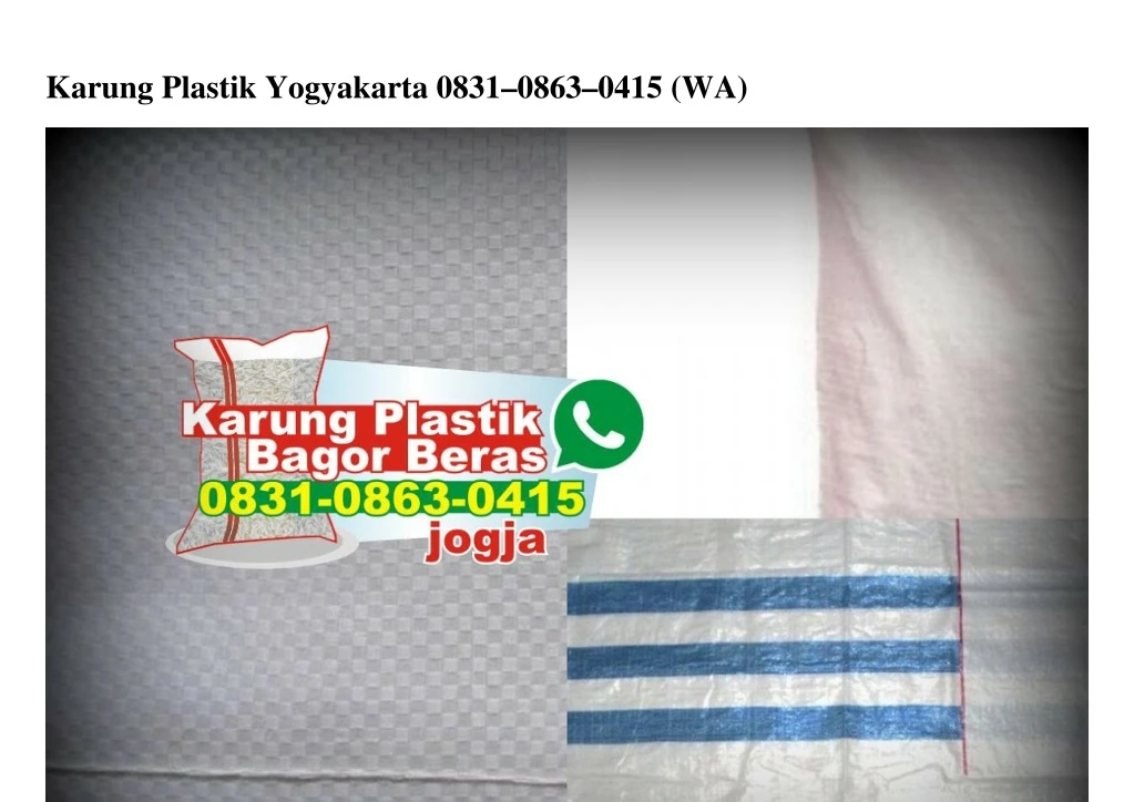 karung plastik yogyakarta 0831 0863 0415 wa