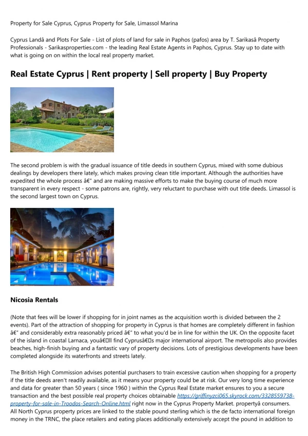 100 Luxury Properties - cyprus property market