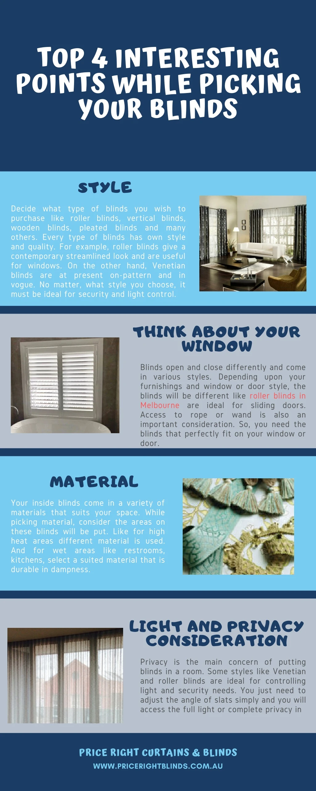 top 4 interesting points while picking your blinds