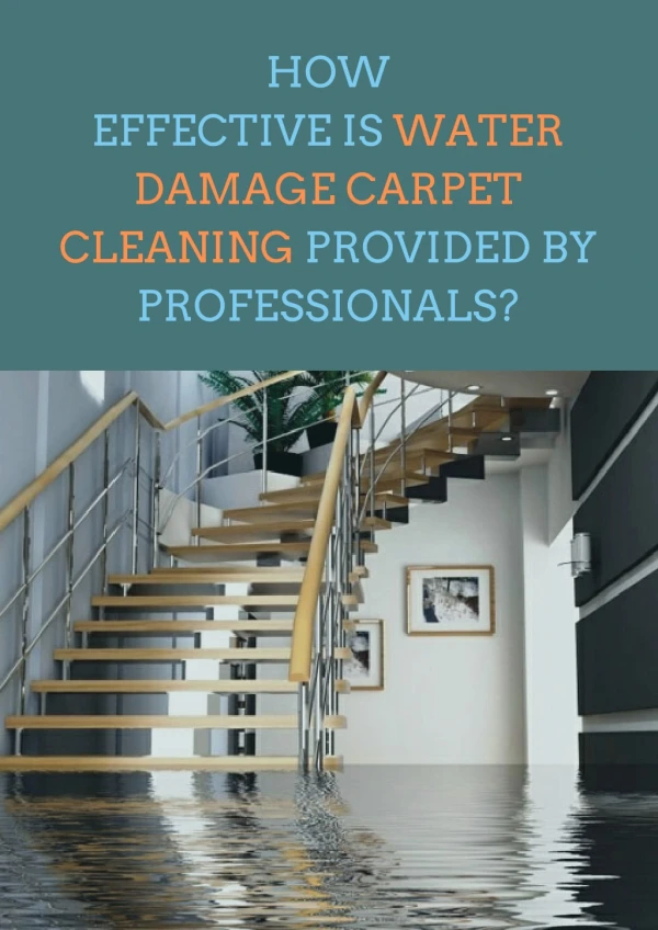 How Effective Is Water Damage Carpet Cleaning Provided By Professionals?