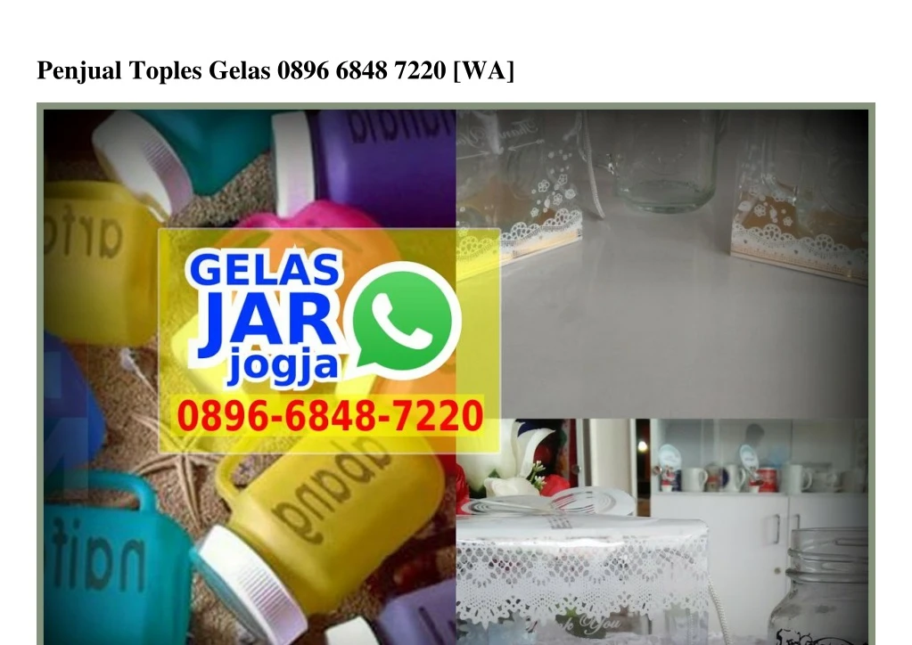 penjual toples gelas 0896 6848 7220 wa