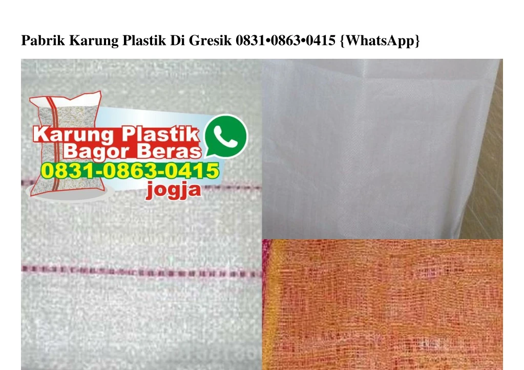 pabrik karung plastik di gresik 0831 0863 0415