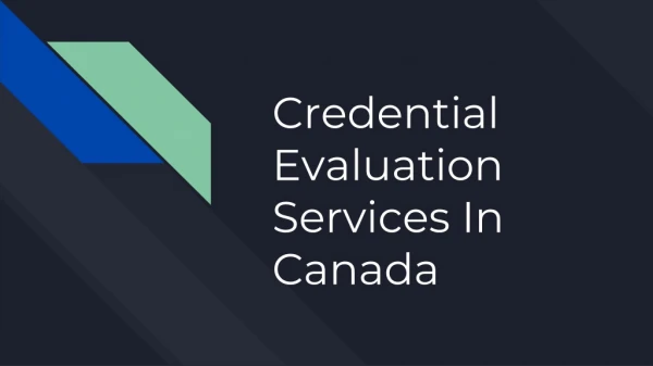 credential evaluation services in canada