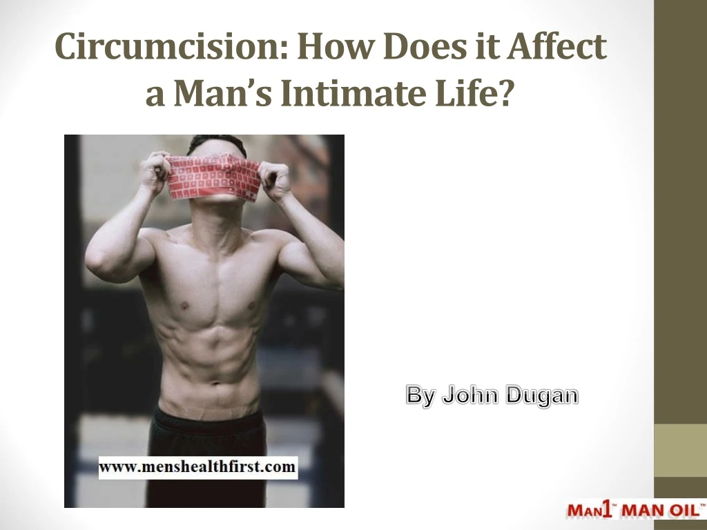 circumcision how does it affect a man s intimate life
