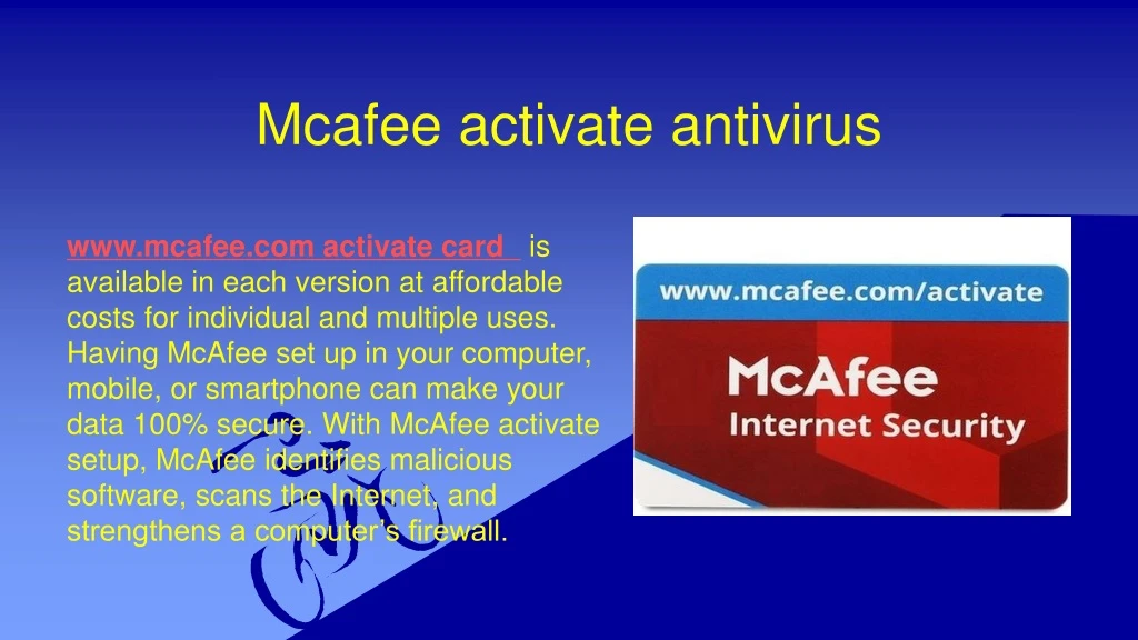 mcafee activate antivirus