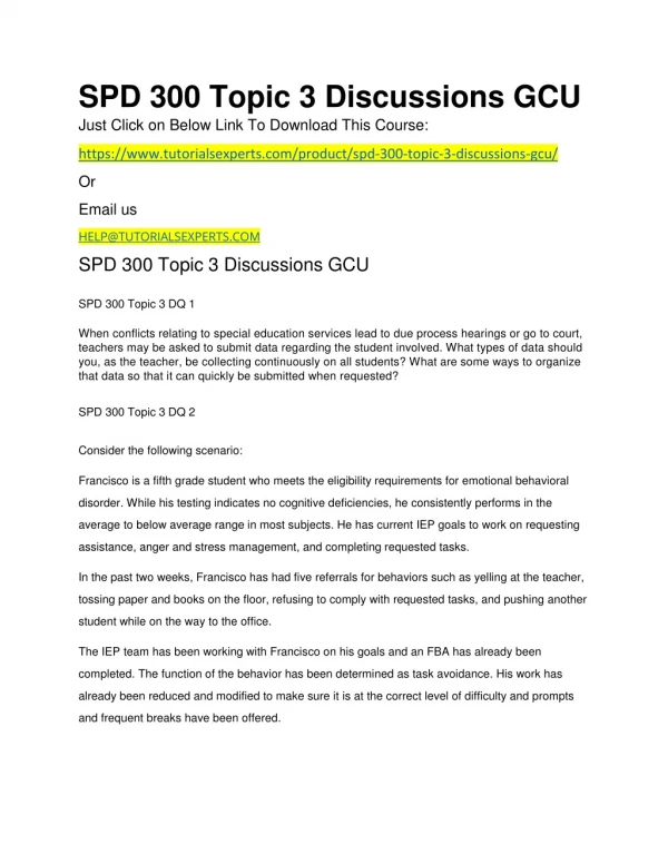 spd 300 topic 3 discussions gcu just click