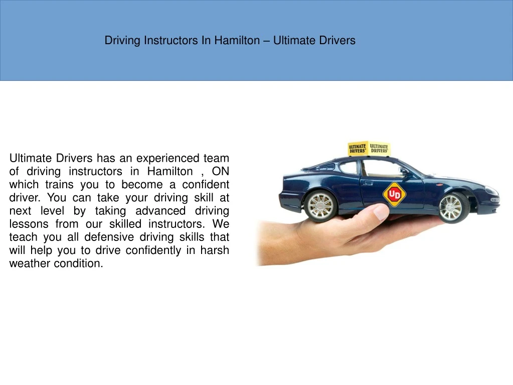 driving instructors in hamilton ultimate drivers