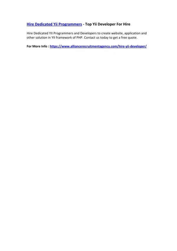 hire dedicated yii programmers top yii developer