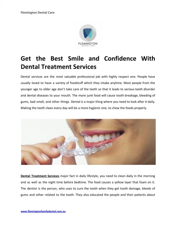 Get the Best Smile and Confidence With Dental Treatment Services