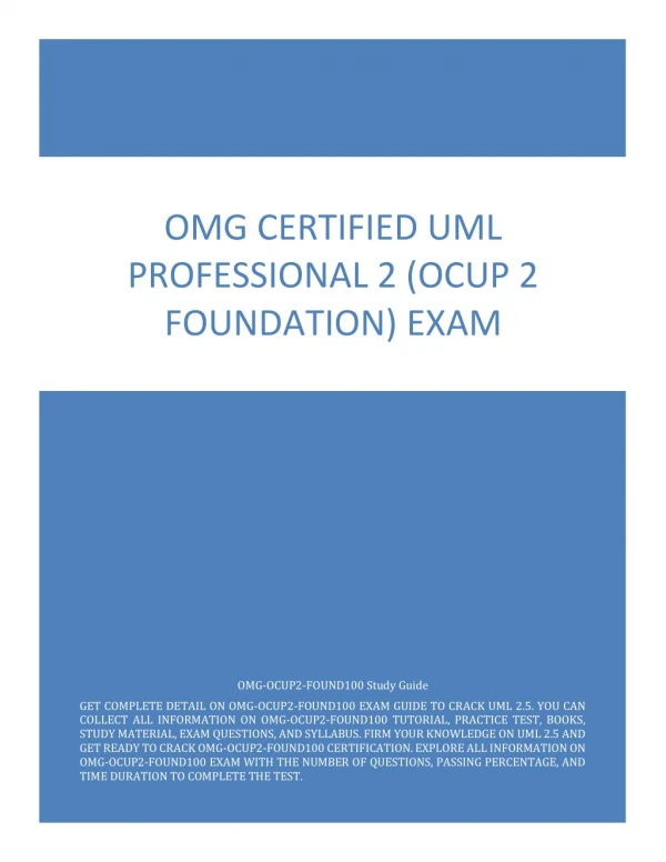 omg ocup2 found100 exam questions