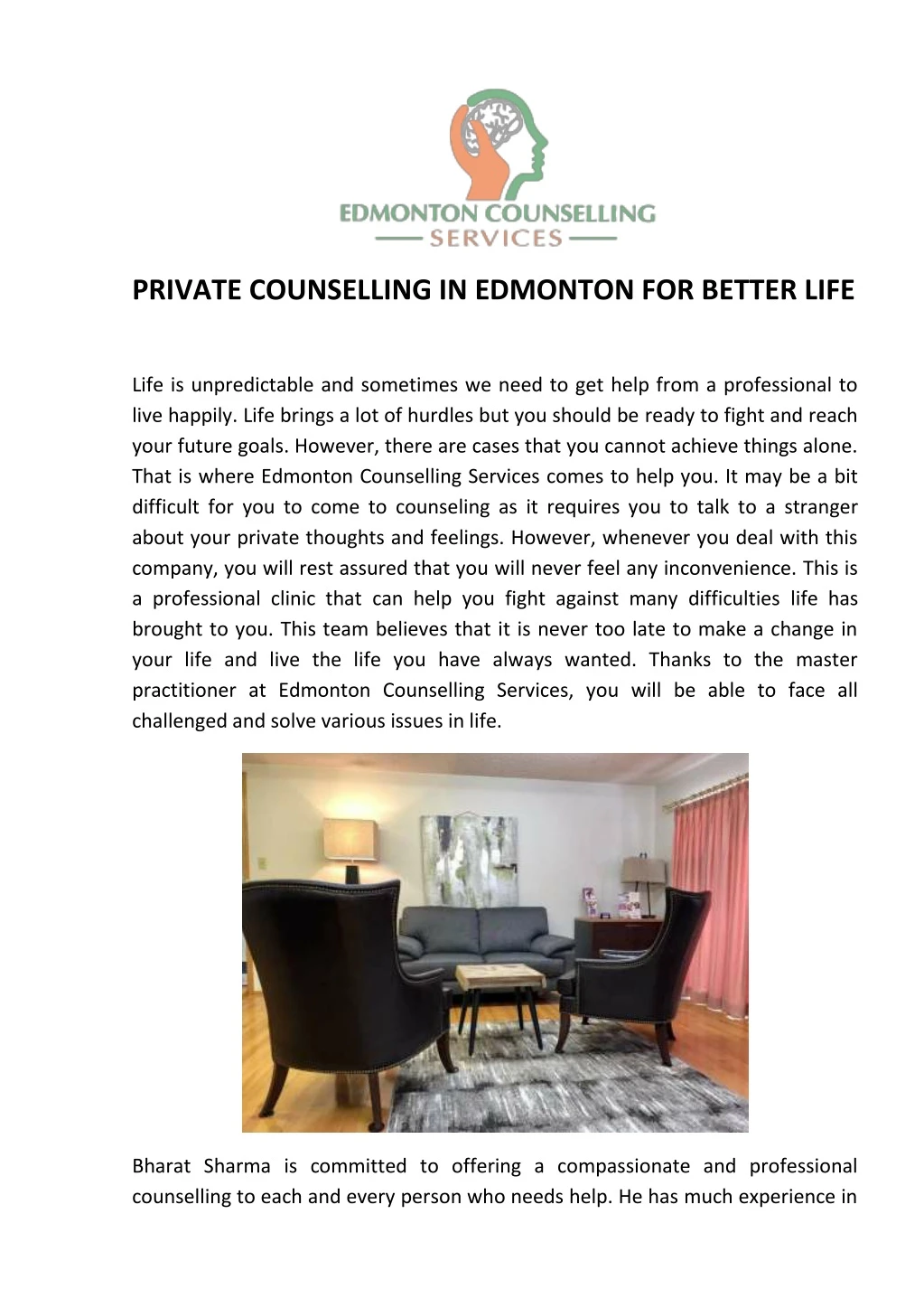 private counselling in edmonton for better life
