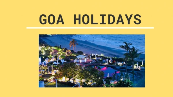 Goa Holidays