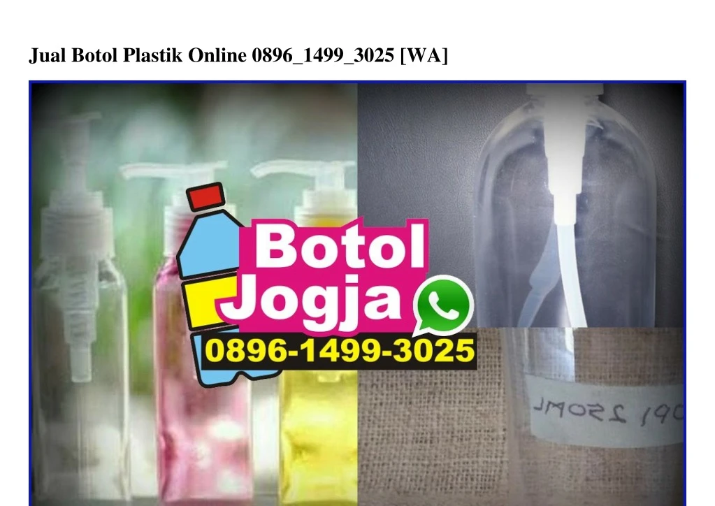 jual botol plastik online 0896 1499 3025 wa