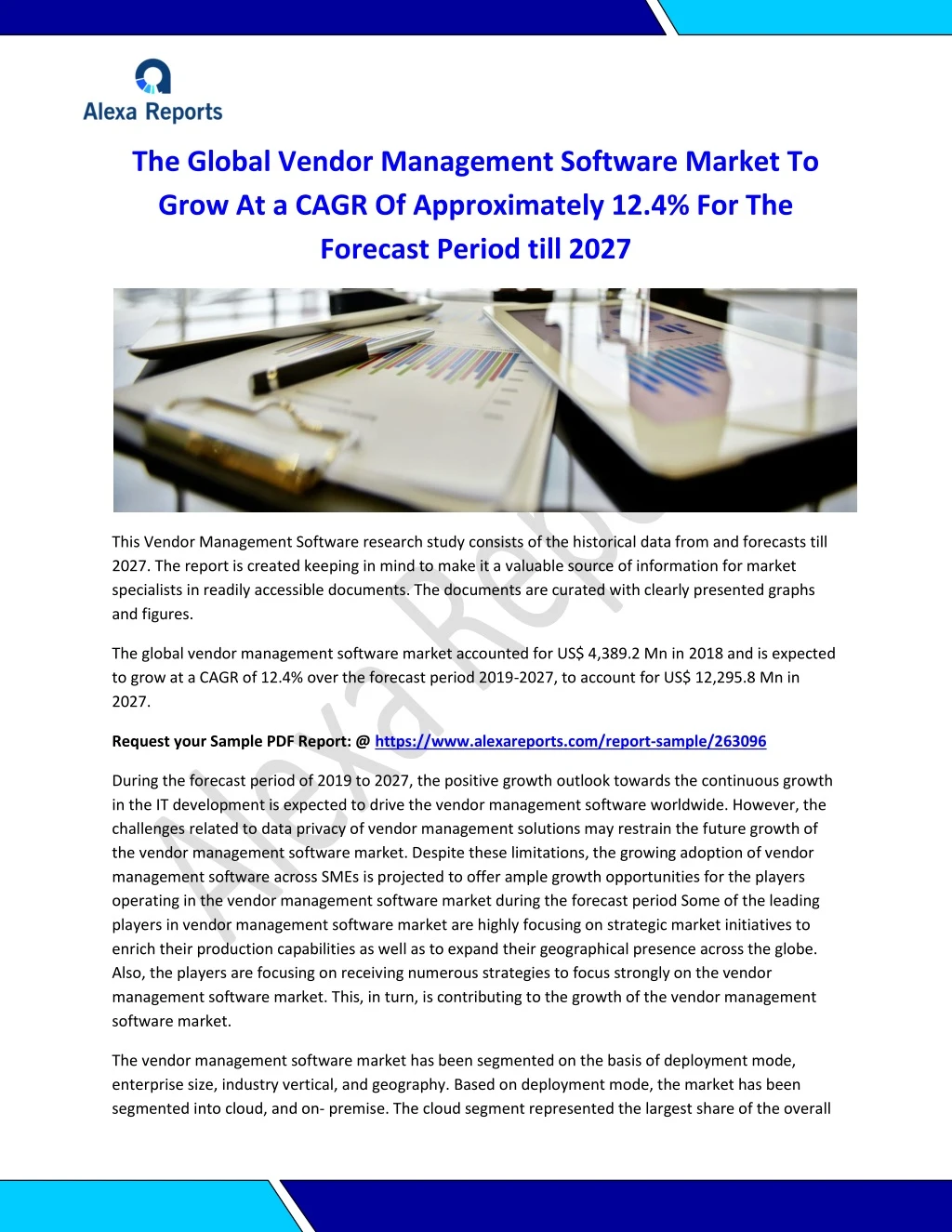 the global vendor management software market