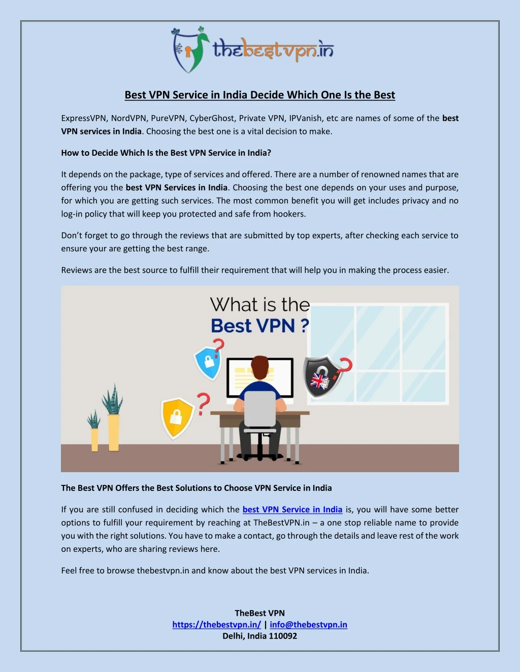 best vpn service in india decide which