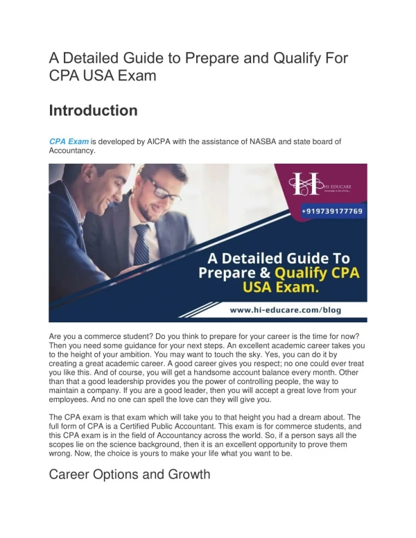 CPA USA Exam Preparation Guide to Qualify the Examination