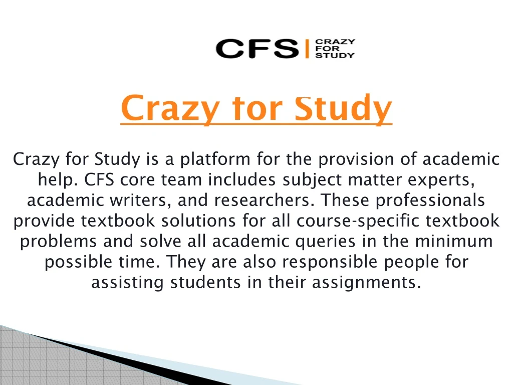 crazy for st udy crazy for study is a platform