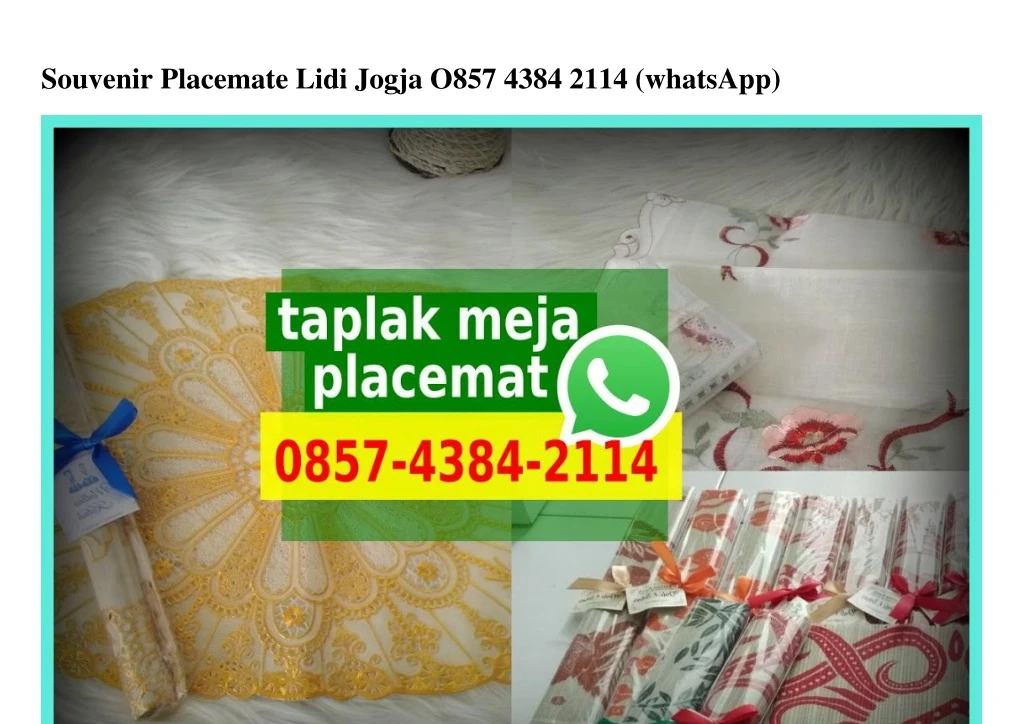 souvenir placemate lidi jogja o857 4384 2114