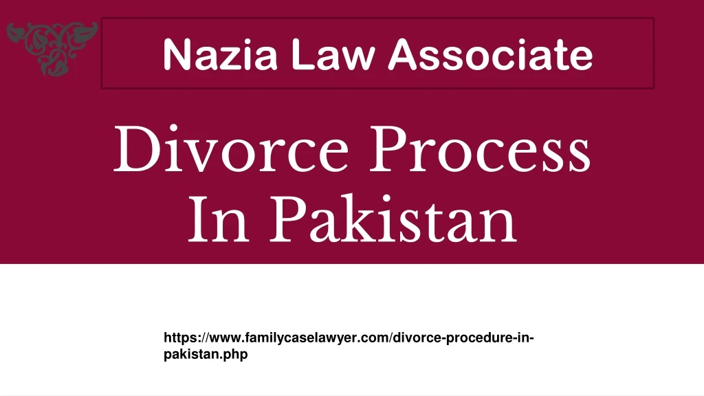 divorce process in pakistan