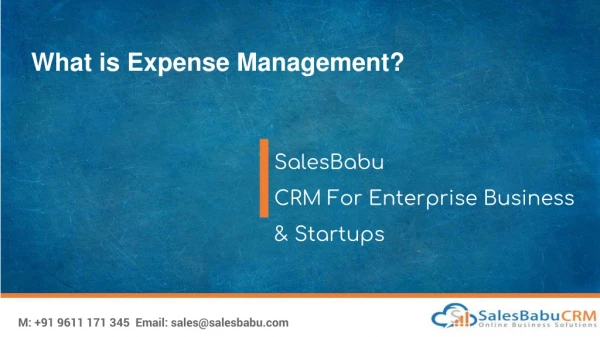 what is expense management