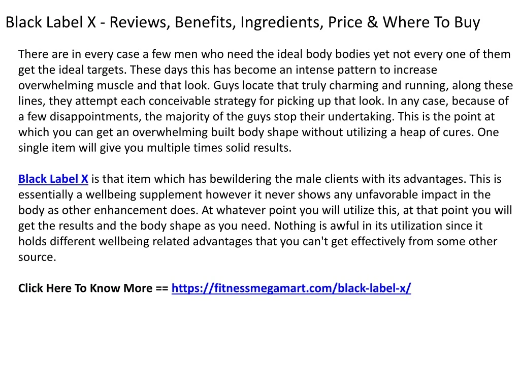 black label x reviews benefits ingredients price