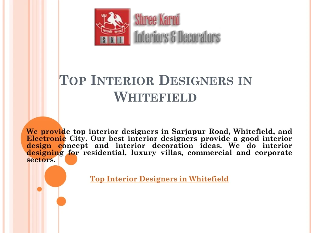 top interior designers in whitefield