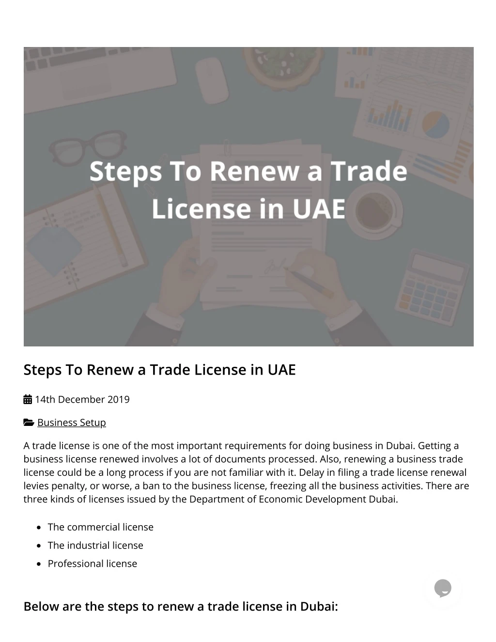 steps to renew a trade license in uae