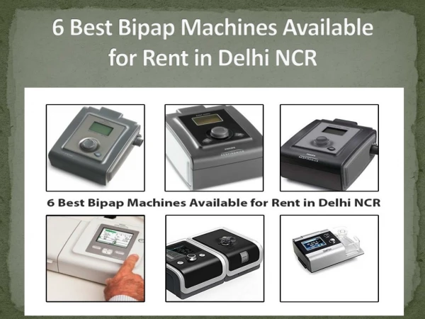 Best Bipap Machines Available for Rent in Delhi NCR