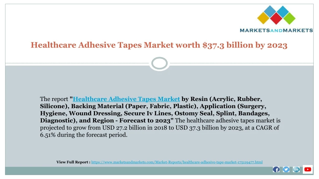 healthcare adhesive tapes market worth 37 3 billion by 2023