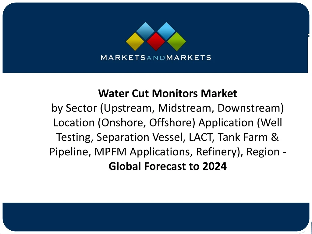 water cut monitors market by sector upstream