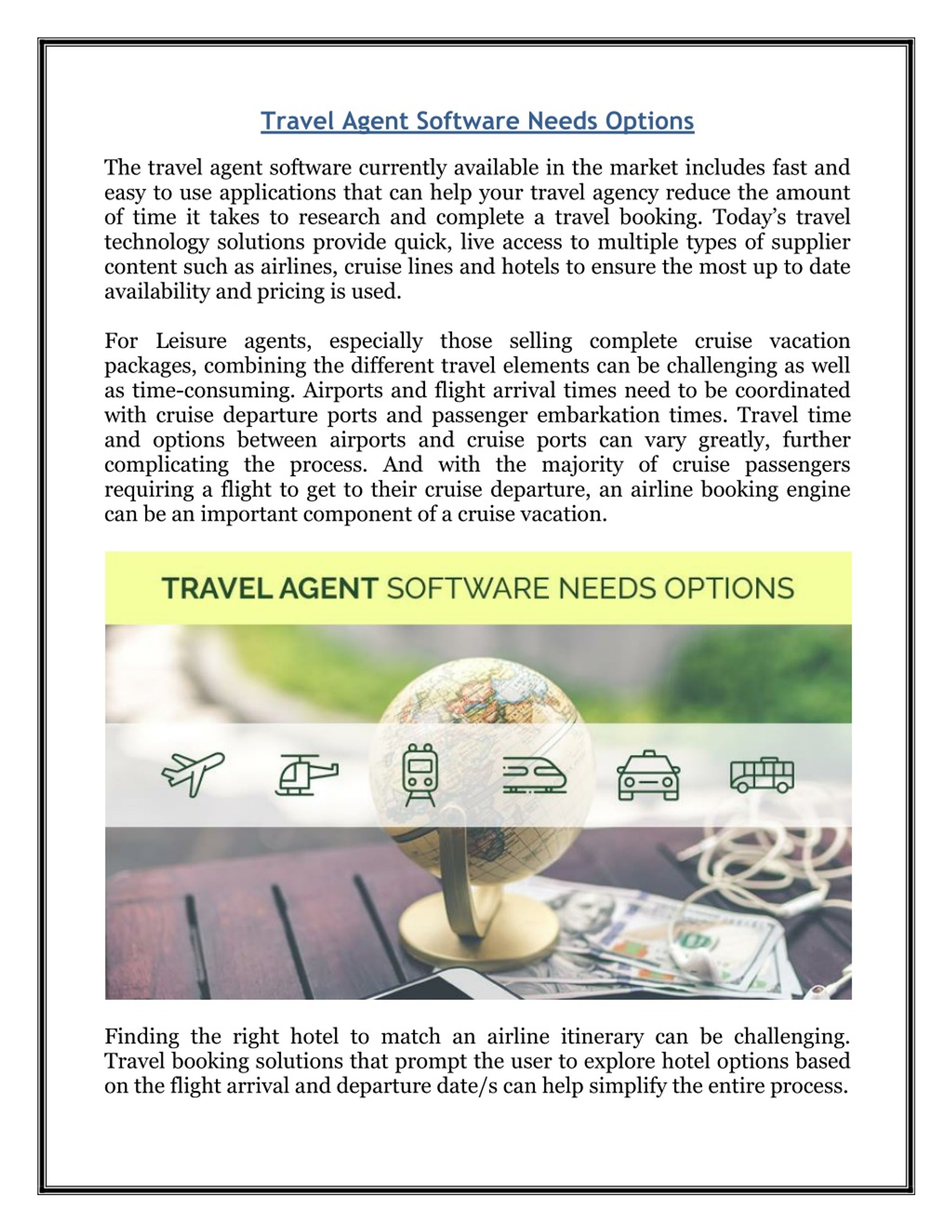 PPT - Travel Agent Software Needs Options PowerPoint Presentation, free ...