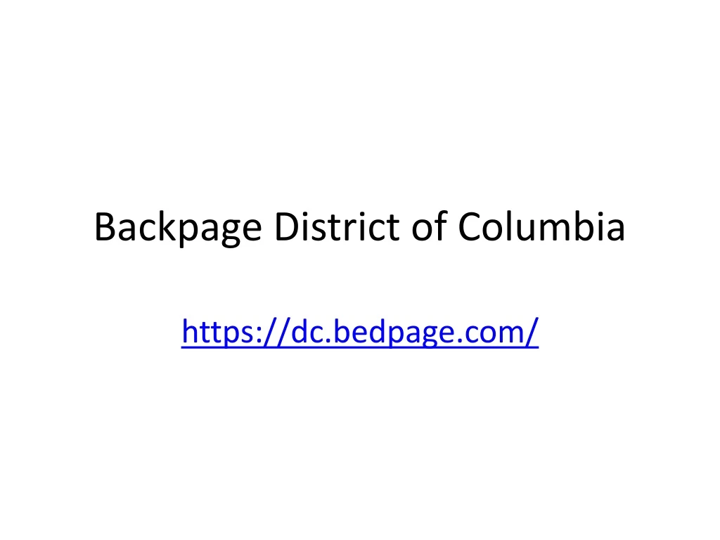 backpage district of columbia
