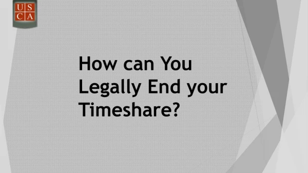 How can you Legally End your Timeshare?